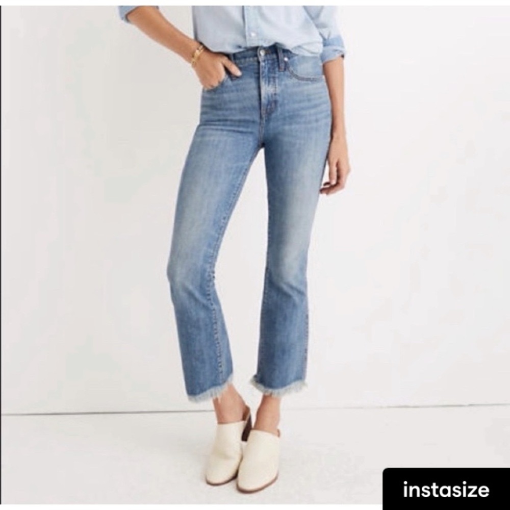 Madewell Cali Demi Bootcut Fringe Jean (size 26P)